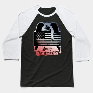 Weeping Angel - USA Flag - Merry Christmas Baseball T-Shirt